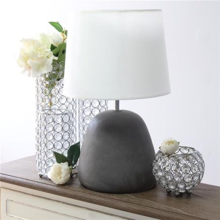 ALL THE RAGES All the Rages LT2059-WHT Simple Designs Pinnacle Concrete Table Lamp; White LT2059-WHT